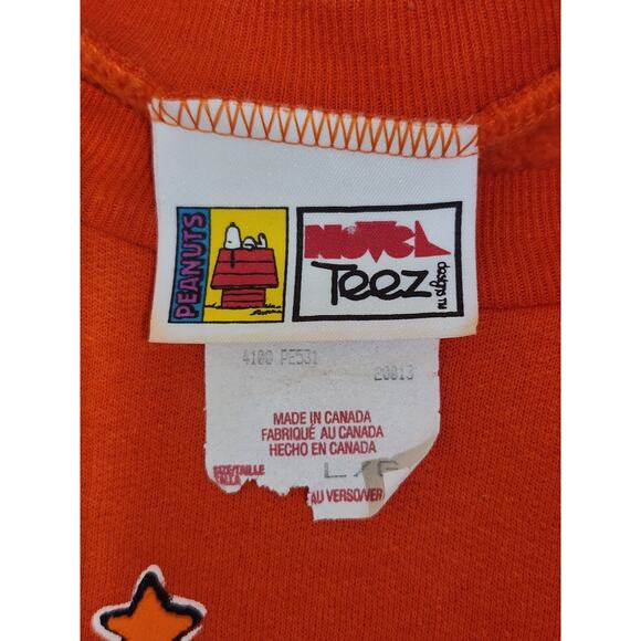 Vintage Peanuts Snoopy Joe Cool "Joe Trick Or Treat" Halloween Sweatshirt Large - Picture 4 of 8